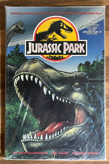 Jurassic Park Official Movie Adaptation TPB + #0 Topps Perez Comic Sealed New