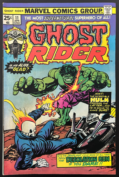 GHOST RIDER #11 [MARVEL COMICS] DIRECT 1975 FN