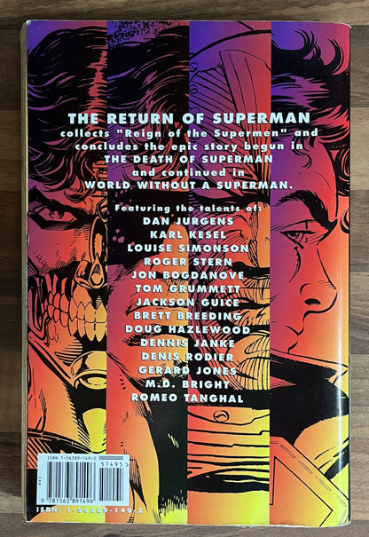 Superman: The Return of Superman Comic Book TPB - Dan Jurgens, L. Simonson et al 1993