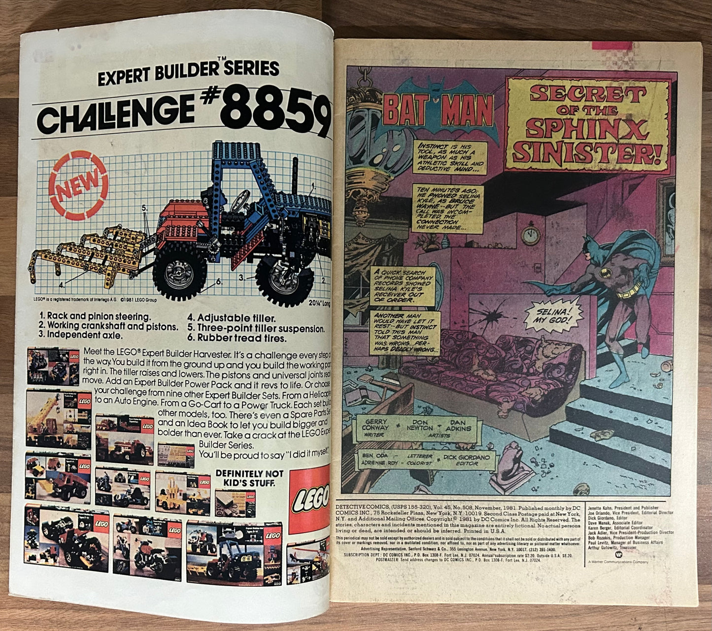 DETECTIVE COMICS #508 [DC COMICS] DIRECT 1981 VG/FN