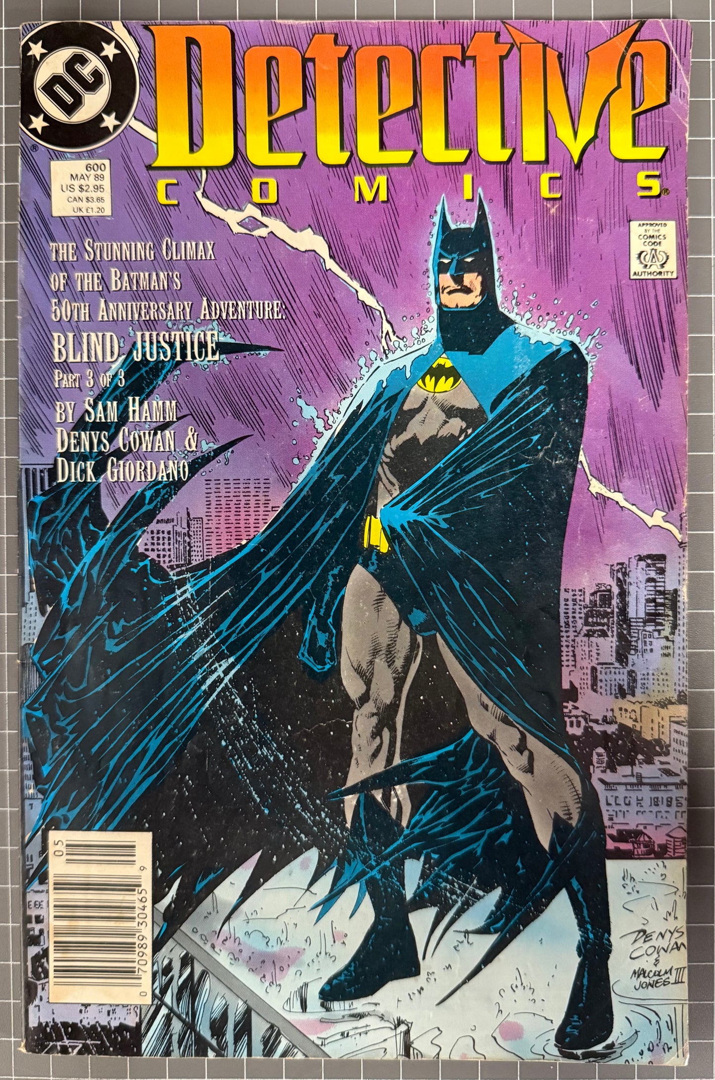 DETECTIVE COMICS #600 [DC COMICS] NEWSSTAND 1989 GD/VG