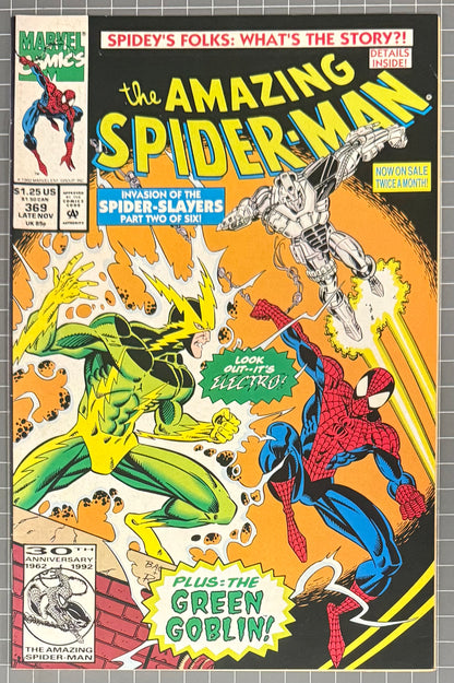 THE AMAZING SPIDER-MAN #369 [MARVEL COMICS] *PART 2 SPIDER-SLAYERS* 1992 VF-