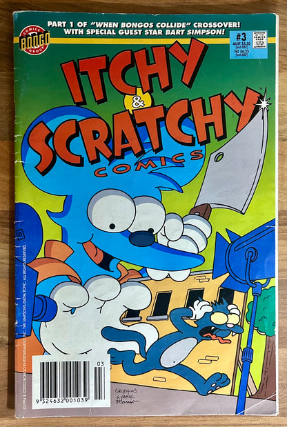 ITCHY & SCRATCHY #3 [OTTO PRESS] AUSTRALIAN COMIC REPRINT 2001 VG/FN