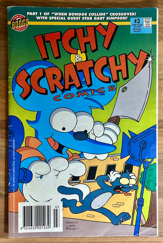 ITCHY & SCRATCHY #3 [OTTO PRESS] AUSTRALIAN COMIC REPRINT 2001 VG/FN