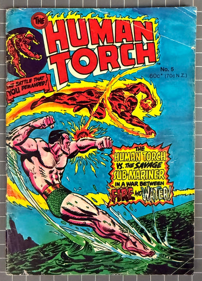 HUMAN TORCH #5 [YAFFA] AUSTRALIAN MARVEL DIGEST COMIC 1980
