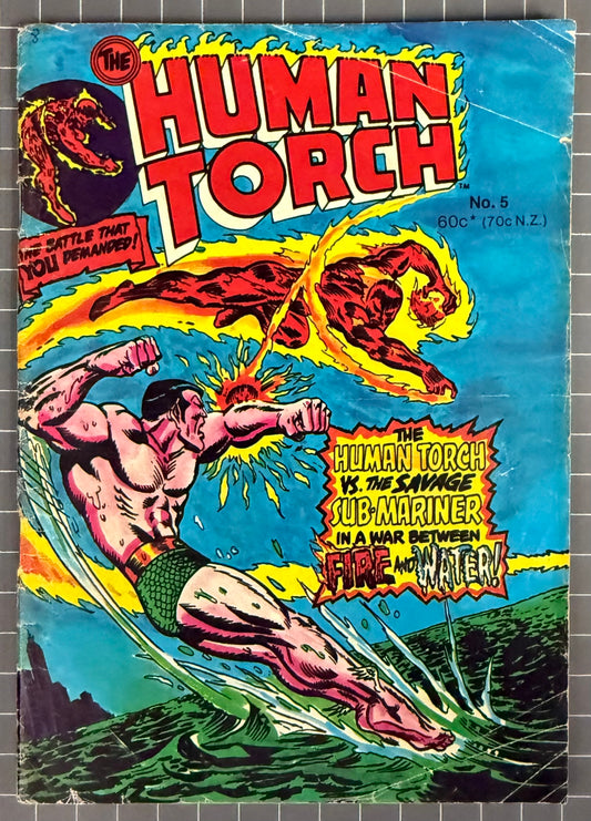 HUMAN TORCH #5 [YAFFA] AUSTRALIAN MARVEL DIGEST COMIC 1980
