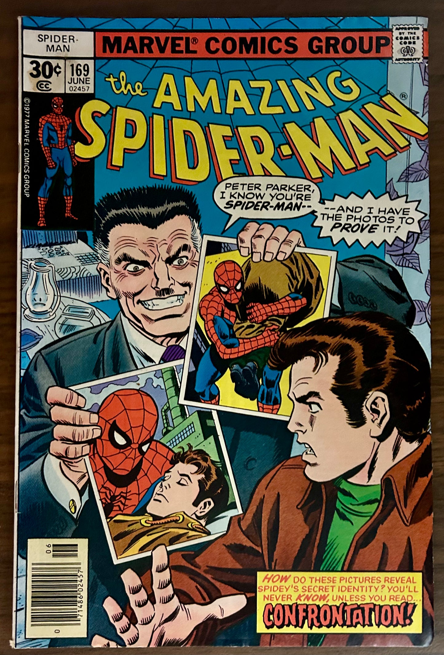 🔑 THE AMAZING SPIDER-MAN #169 [MARVEL COMICS] *FRANK MILLER LETTER* 1977