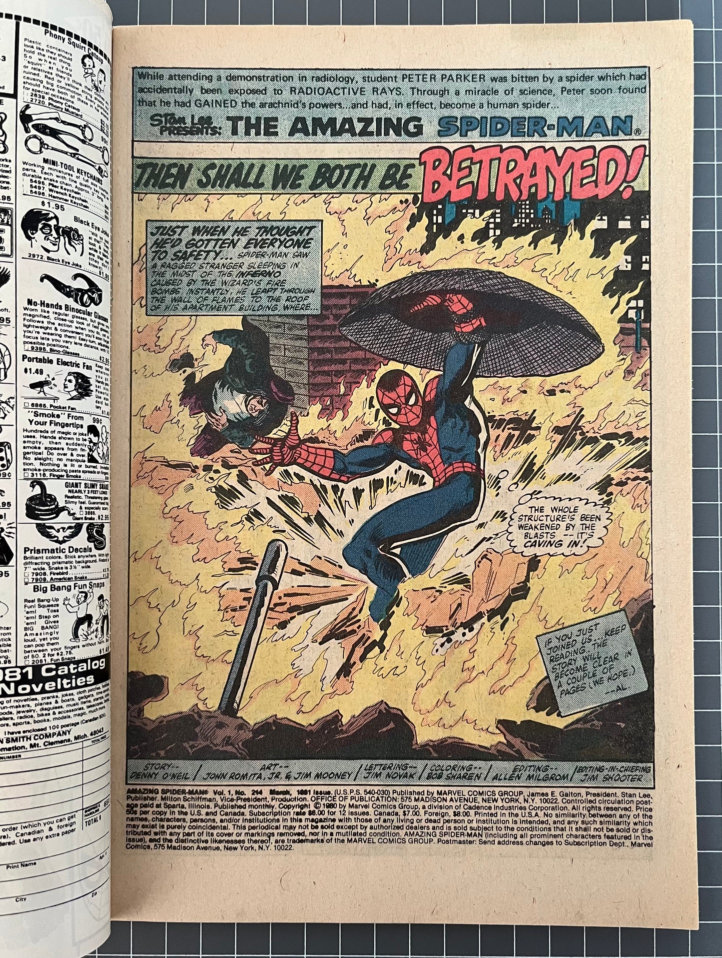 THE AMAZING SPIDER-MAN #214 [MARVEL COMICS] 1981 VF