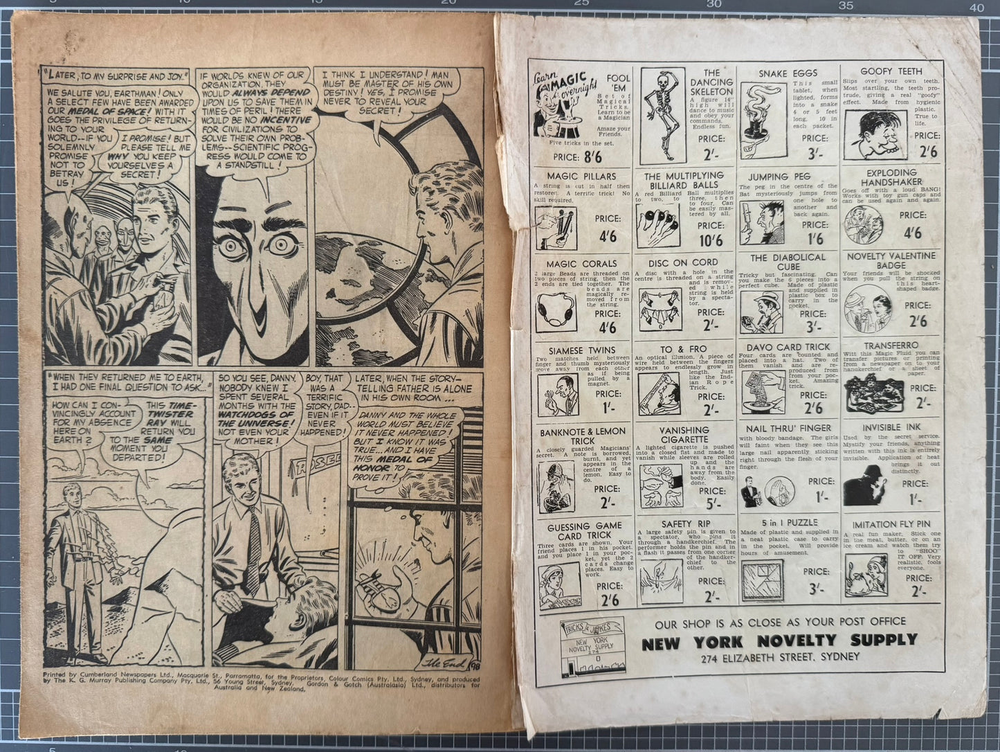 🔑 CENTURY THE 100 PAGE COMIC MONTHLY #15 [COLOUR COMICS] AUSTRALIAN DC 1957
