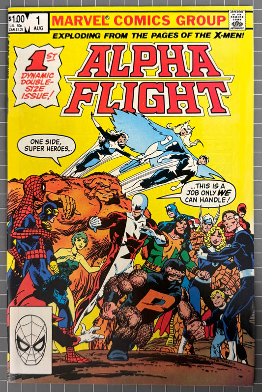 🔑 ALPHA FLIGHT #1 [MARVEL COMICS] DIRECT 1983 VF/NM