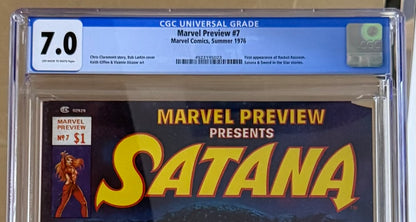 🔑 MARVEL PREVIEW #7 CGC 7.0 [MARVEL COMICS] *1ST APP. ROCKET RACCOON* 1976