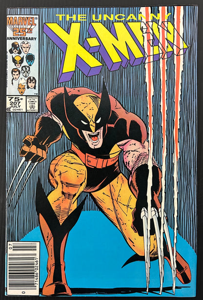 🔑 UNCANNY X-MEN #207 [MARVEL] NEWSSTAND COMIC 1986 VF-
