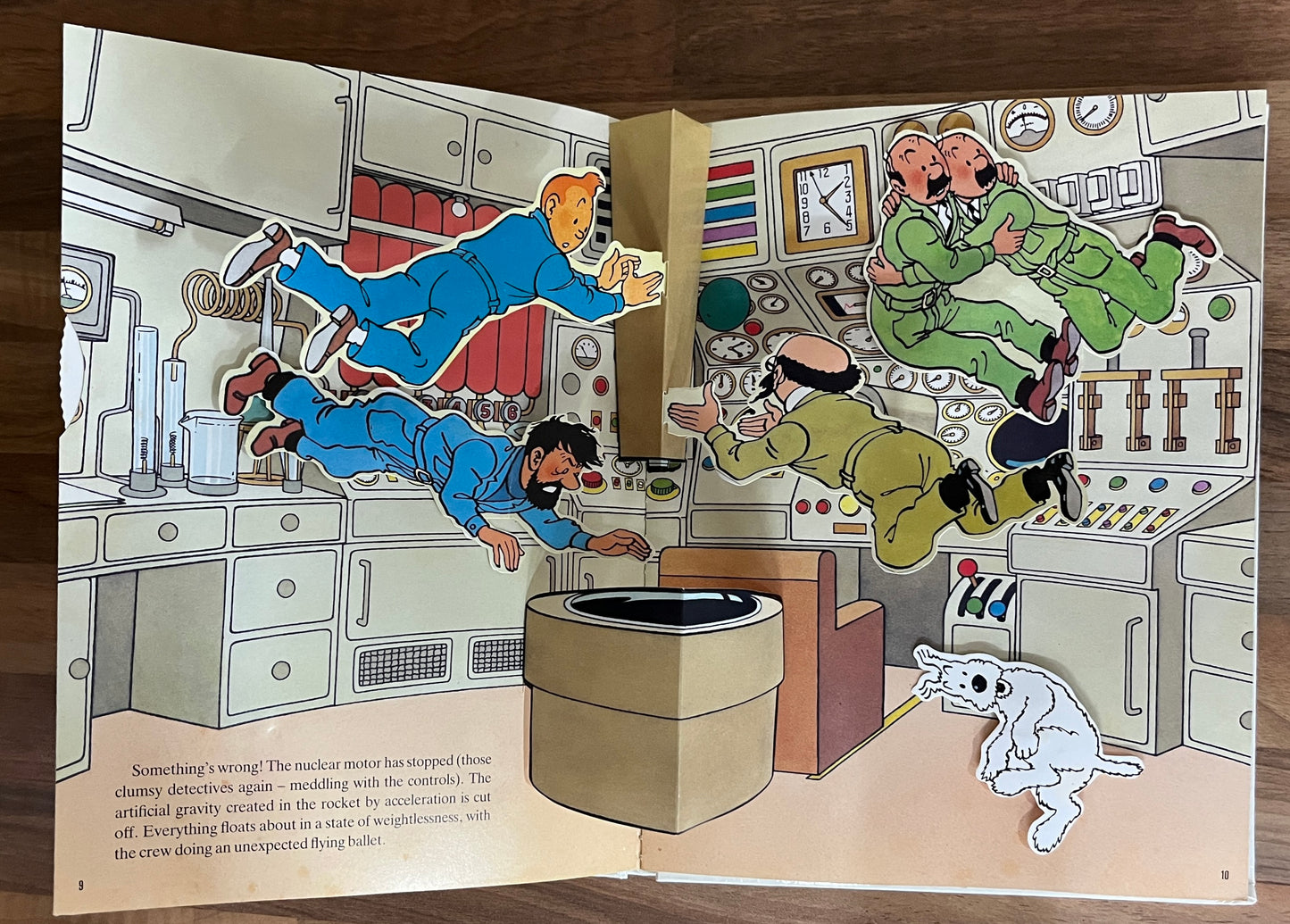 HERGE THE ADVENTURES OF TINTIN EXPLORERS ON THE MOON POP-UP BOOK 1992 1st HC *RARE*
