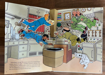 HERGE THE ADVENTURES OF TINTIN EXPLORERS ON THE MOON POP-UP BOOK 1992 1st HC *RARE*