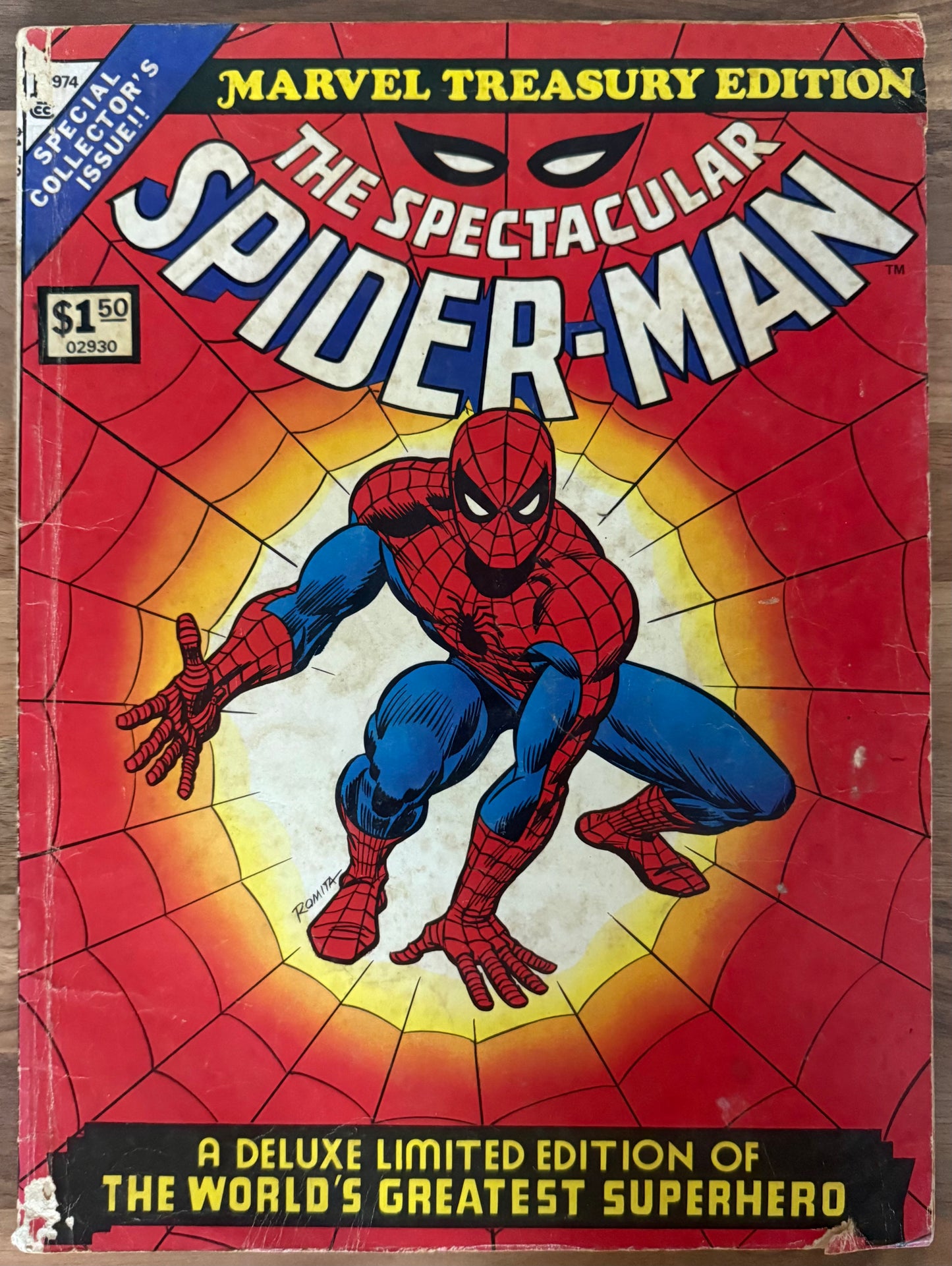 🔑 MARVEL TREASURY EDITION #1: SPECTACULAR SPIDER-MAN COMIC 1974 GD/VG