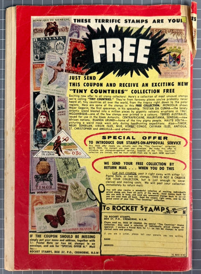 WALT DISNEY'S JUMBO COMICS #J28 (W. G. PUBLICATIONS) AUSTRALIAN PRE-DECIMAL 1962