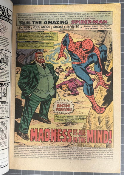 THE AMAZING SPIDER-MAN #170 [MARVEL COMICS] 1977 VF-