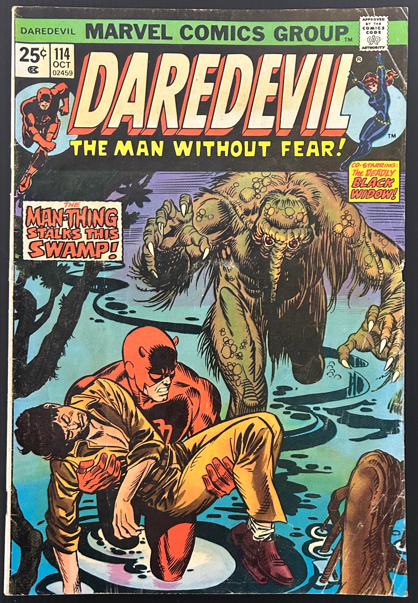 DAREDEVIL #114 [MARVEL COMICS] DIRECT 1974 VG