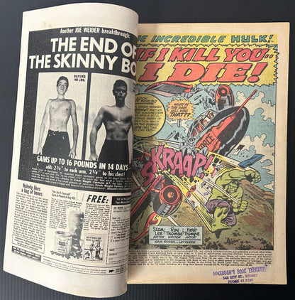 THE INCREDIBLE HULK #130 [MARVEL COMICS] DIRECT 1970 GD/VG