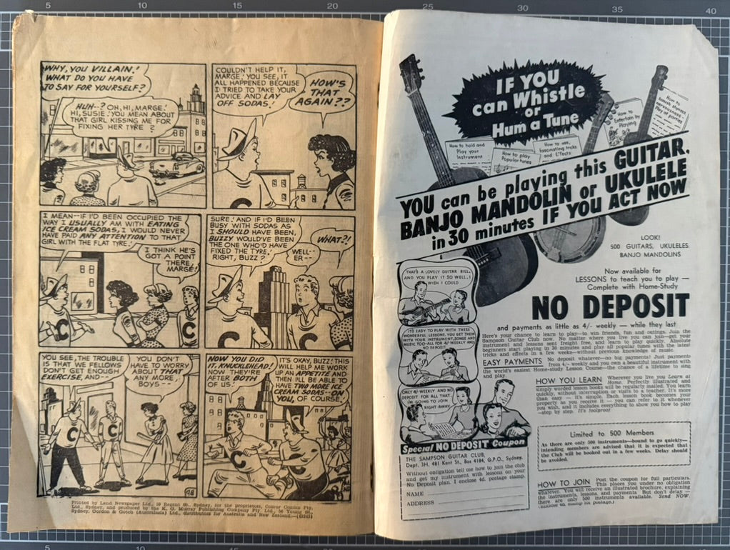🔑 HUNDRED COMIC MONTHLY #12 [COLOUR COMICS] AUSTRALIAN DC 1957