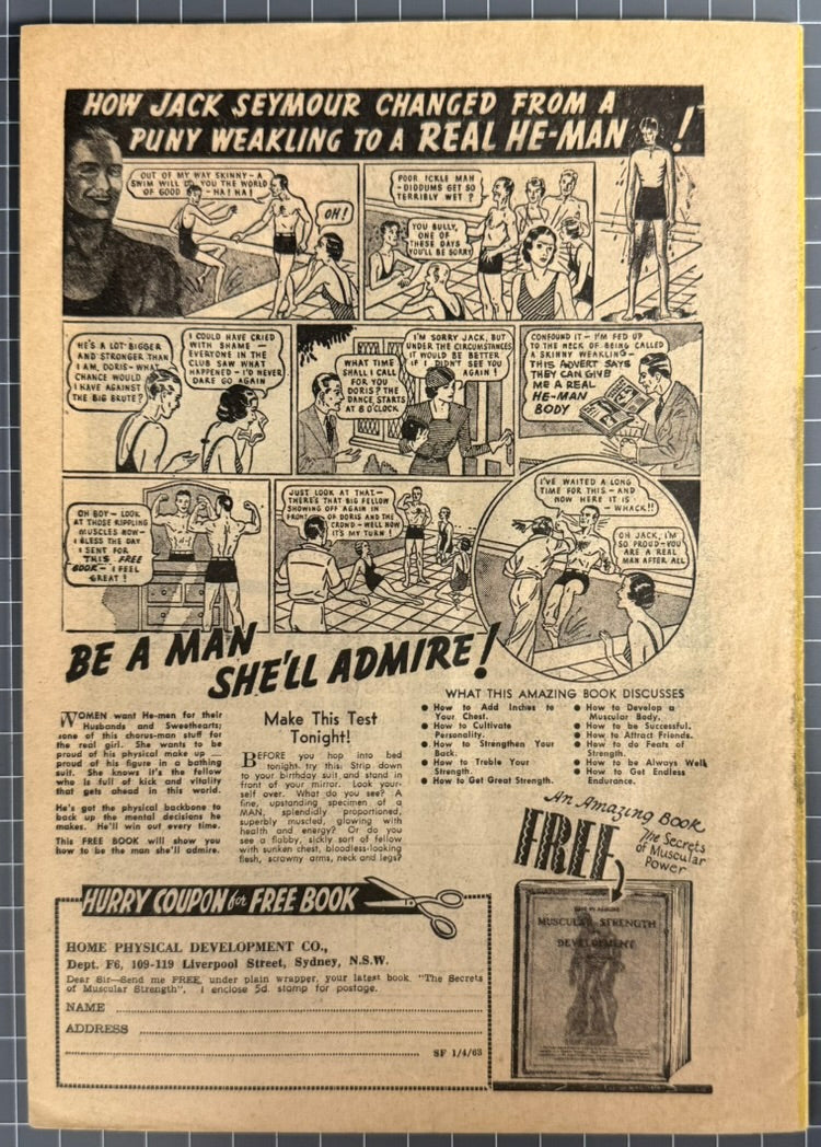 SIR FALCON #54 [TRICHO PUBLICATIONS] AUSTRALIAN PRE-DECIMAL COMIC 1963