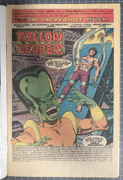 THE INCREDIBLE HULK #224 [MARVEL COMICS] NEWSSTAND 1978 VG