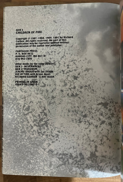 Den 3: Children of Fire Graphic Novel by Richard Corben, 1991 Mature Content