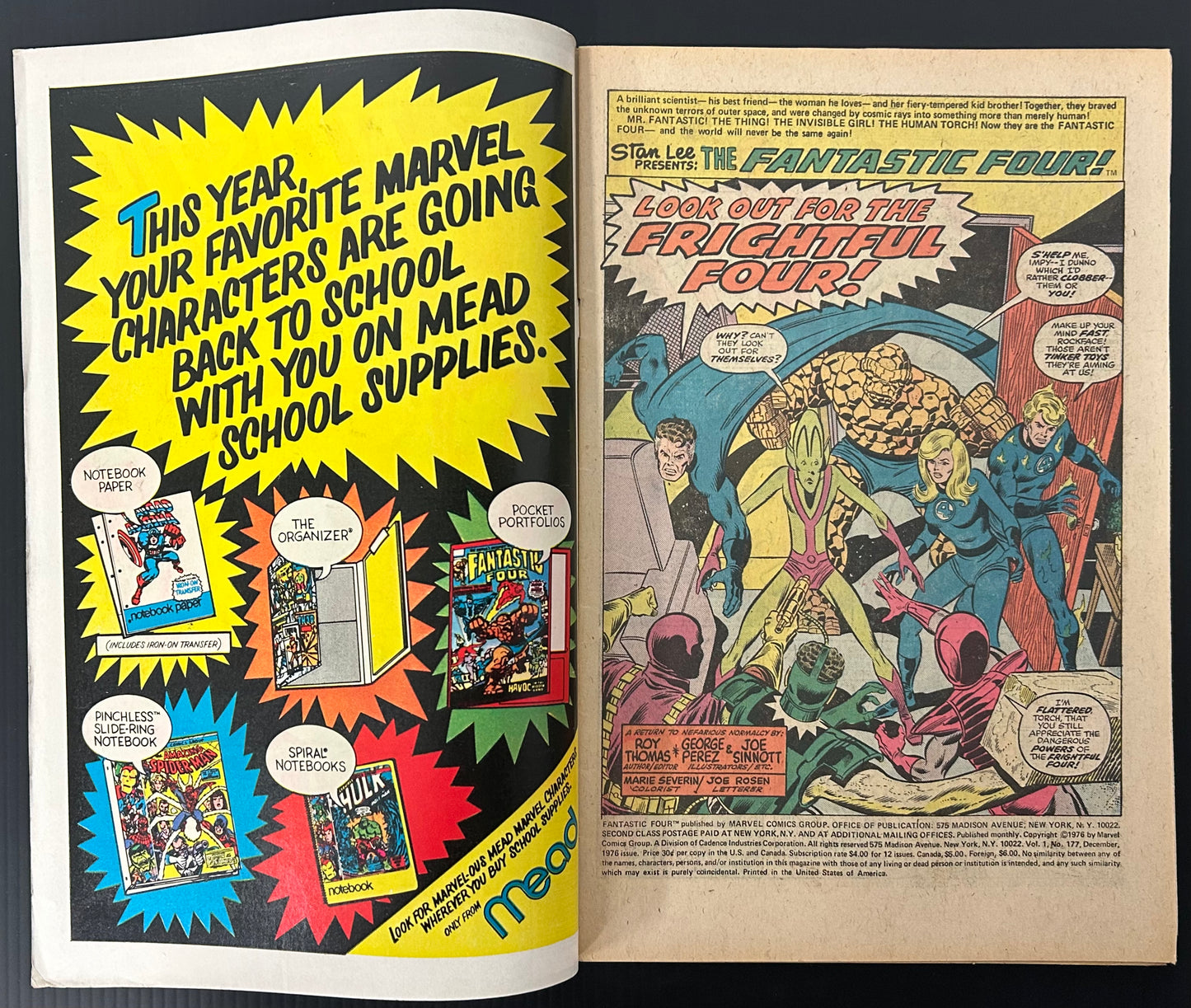🔑 FANTASTIC FOUR #177 [MARVEL COMICS] *TEXAS TWISTER & CAPTAIN ULTRA DEBUT* 1976 FN