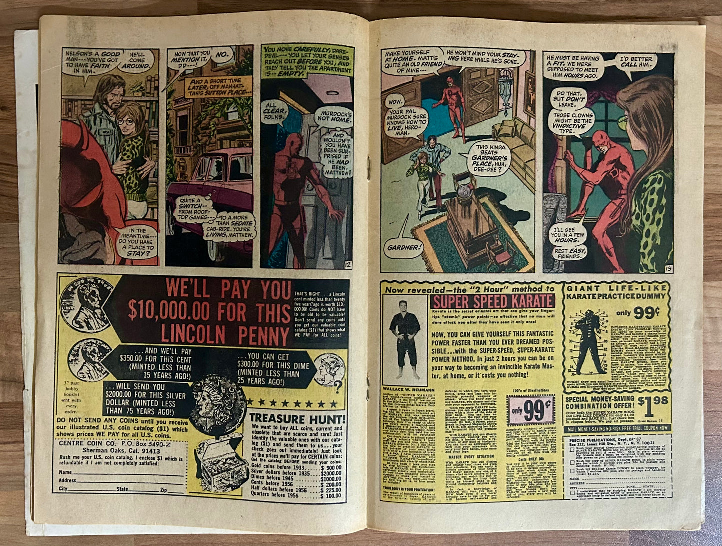 🔑 DAREDEVIL #78 [MARVEL COMICS] DIRECT *MAN-BULL DEBUT* 1971 GD-