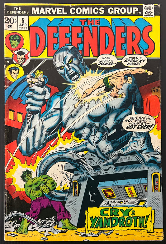THE DEFENDERS #5 [MARVEL COMICS] DIRECT 1973 VG+