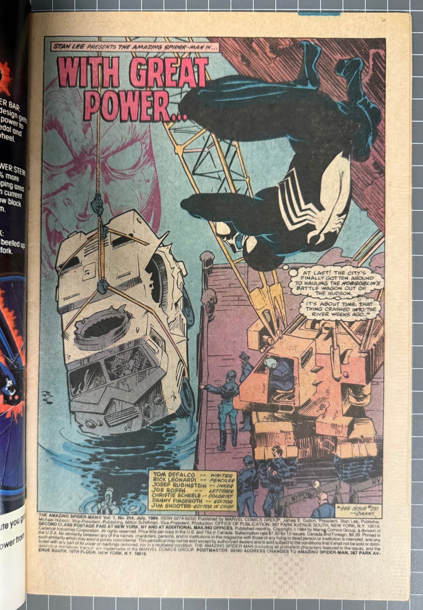THE AMAZING SPIDER-MAN #254 [MARVEL COMICS] DIRECT 1984 VF