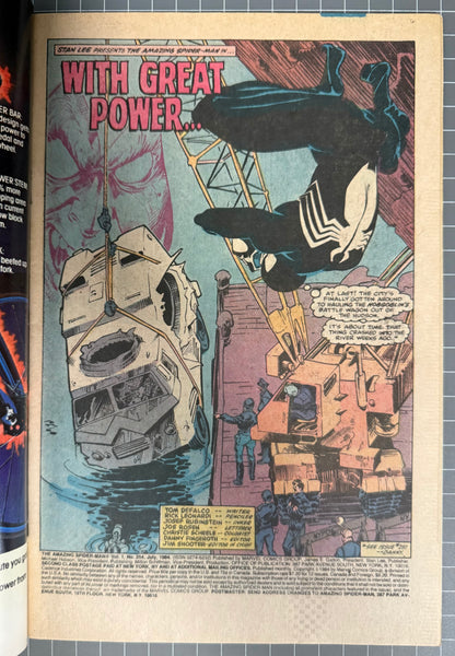 THE AMAZING SPIDER-MAN #254 [MARVEL COMICS] DIRECT 1984 VF