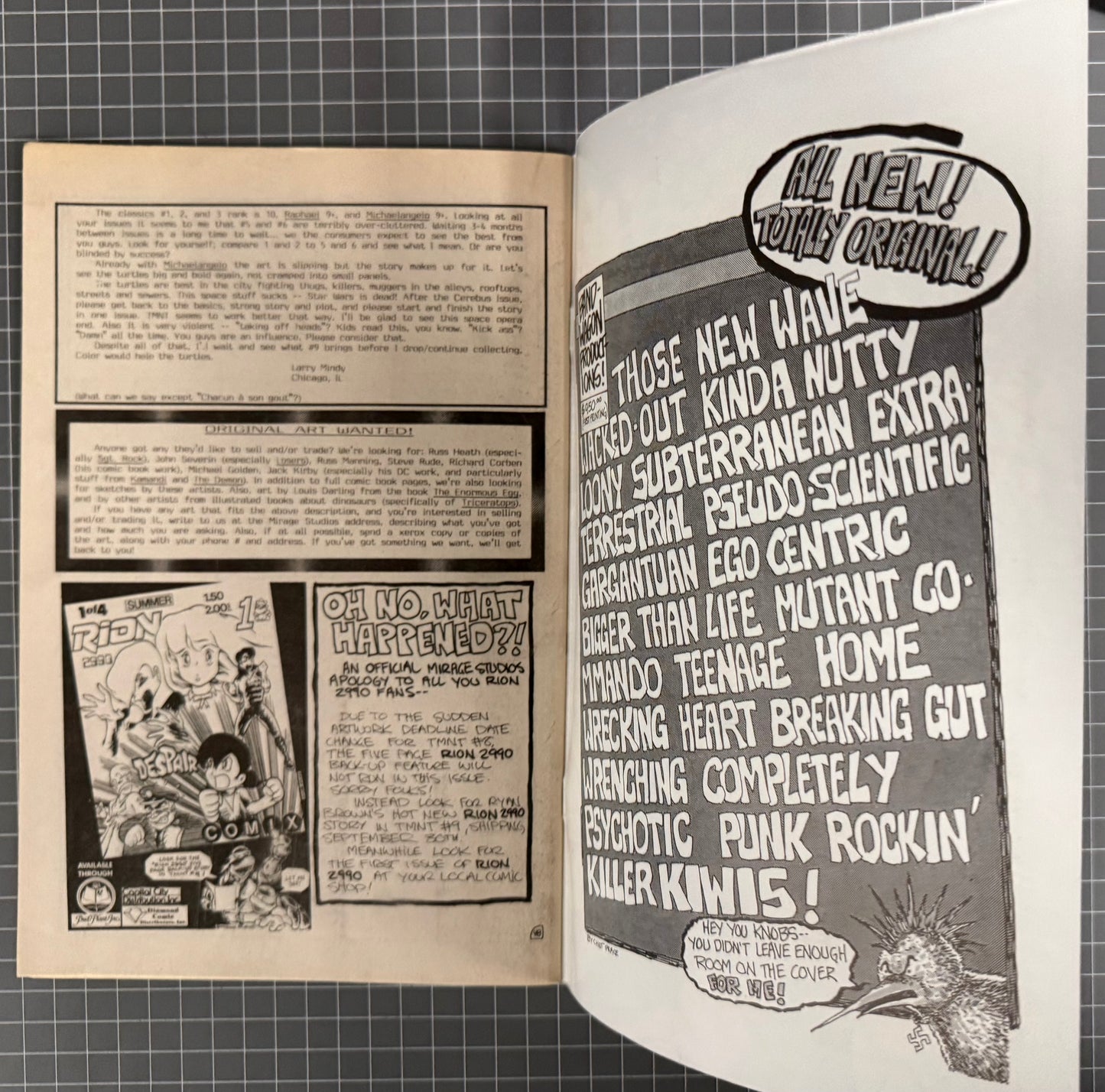 🔑 TEENAGE MUTANT NINJA TURTLES #8 (TMNT) [MIRAGE] COMIC *CEREBUS* 1986 VF+