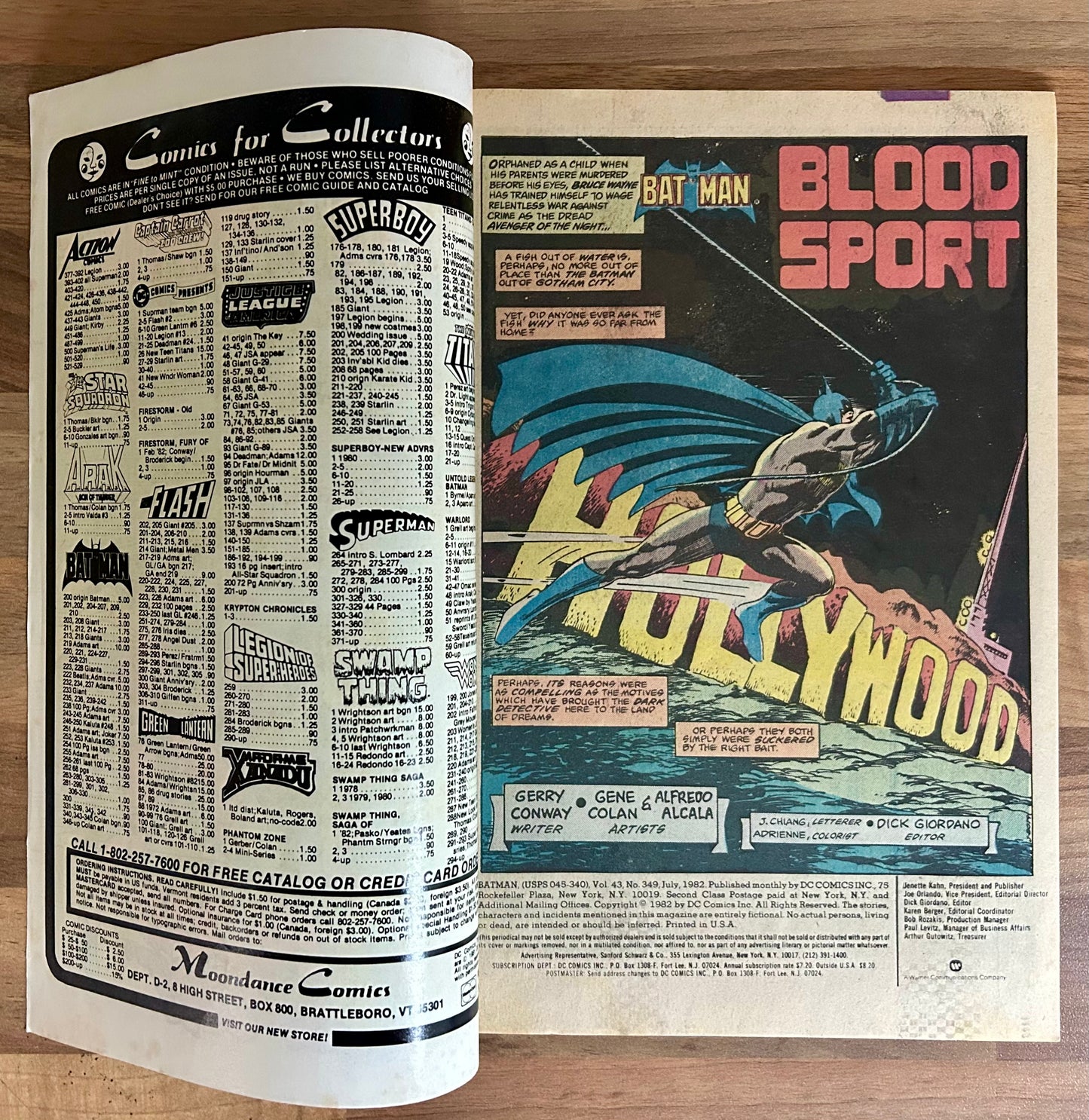 BATMAN #346 [DC COMICS] DIRECT 1982 VF-