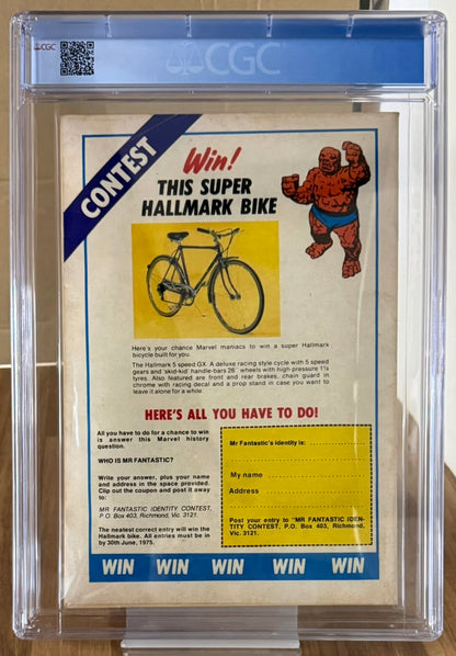 🔑 FANTASTIC FOUR #1 + POSTER CGC 5.0 [NEWTON COMICS] AUSTRALIAN MARVEL 1975