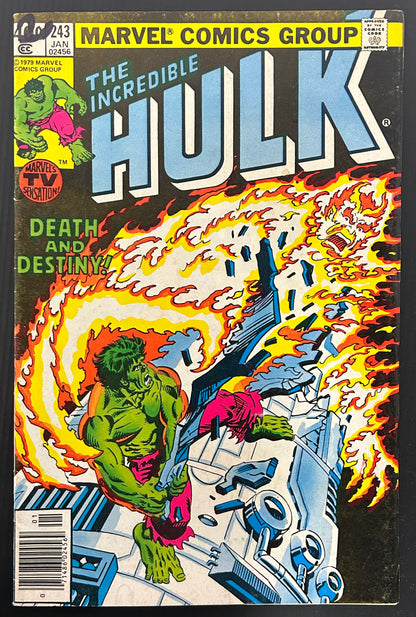 THE INCREDIBLE HULK #243 [MARVEL COMICS] NEWSSTAND 1980 VG/FN