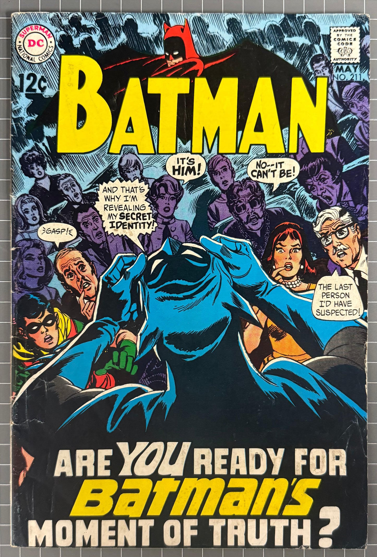 BATMAN #211 [DC COMICS] SILVER AGE 1969 VG/FN