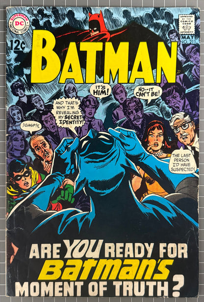 BATMAN #211 [DC COMICS] SILVER AGE 1969 VG/FN