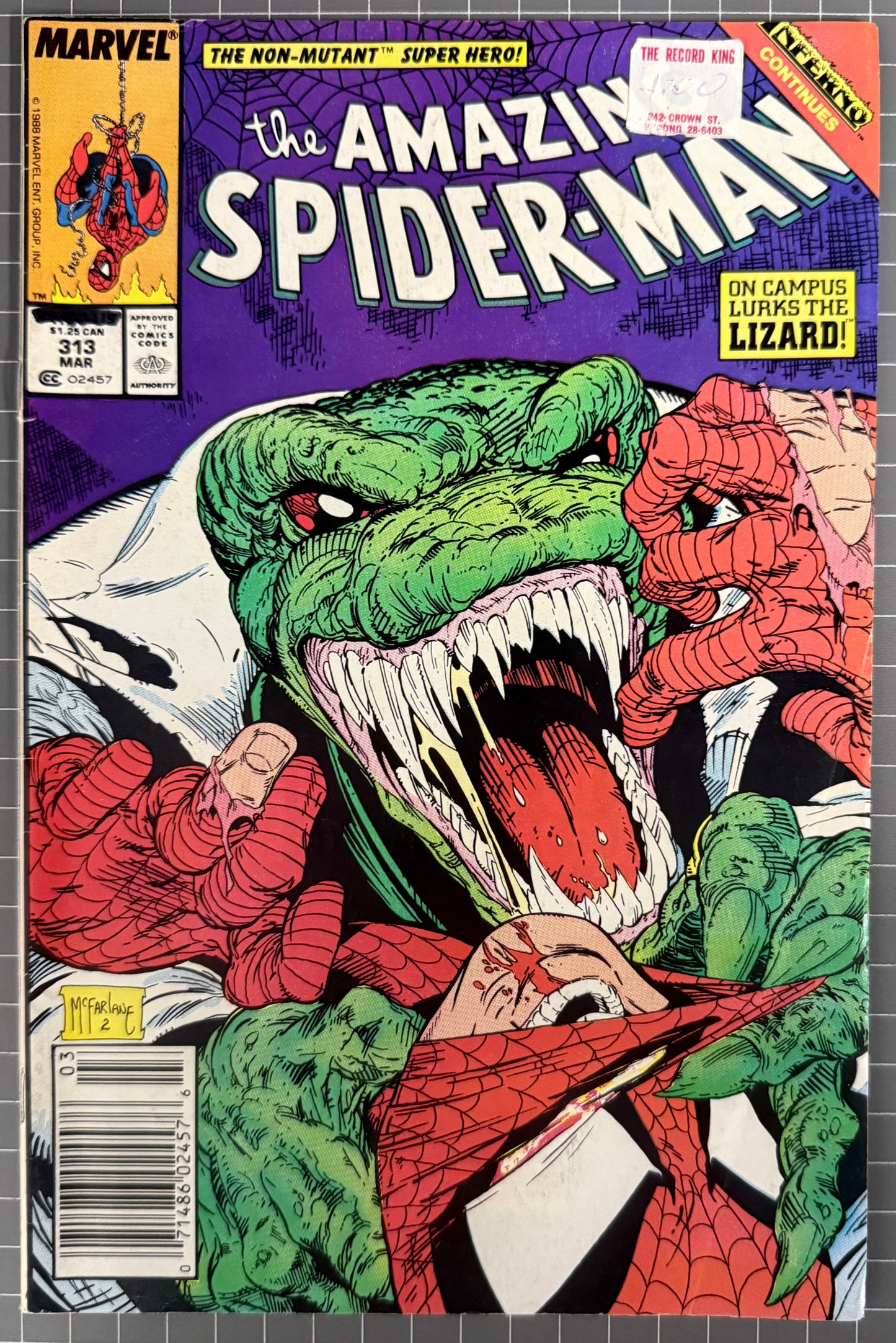 THE AMAZING SPIDER-MAN #313 [MARVEL COMICS] NEWSSTAND 1989 FN