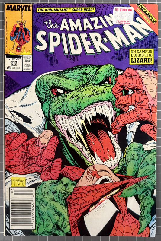 THE AMAZING SPIDER-MAN #313 [MARVEL COMICS] NEWSSTAND 1989 FN