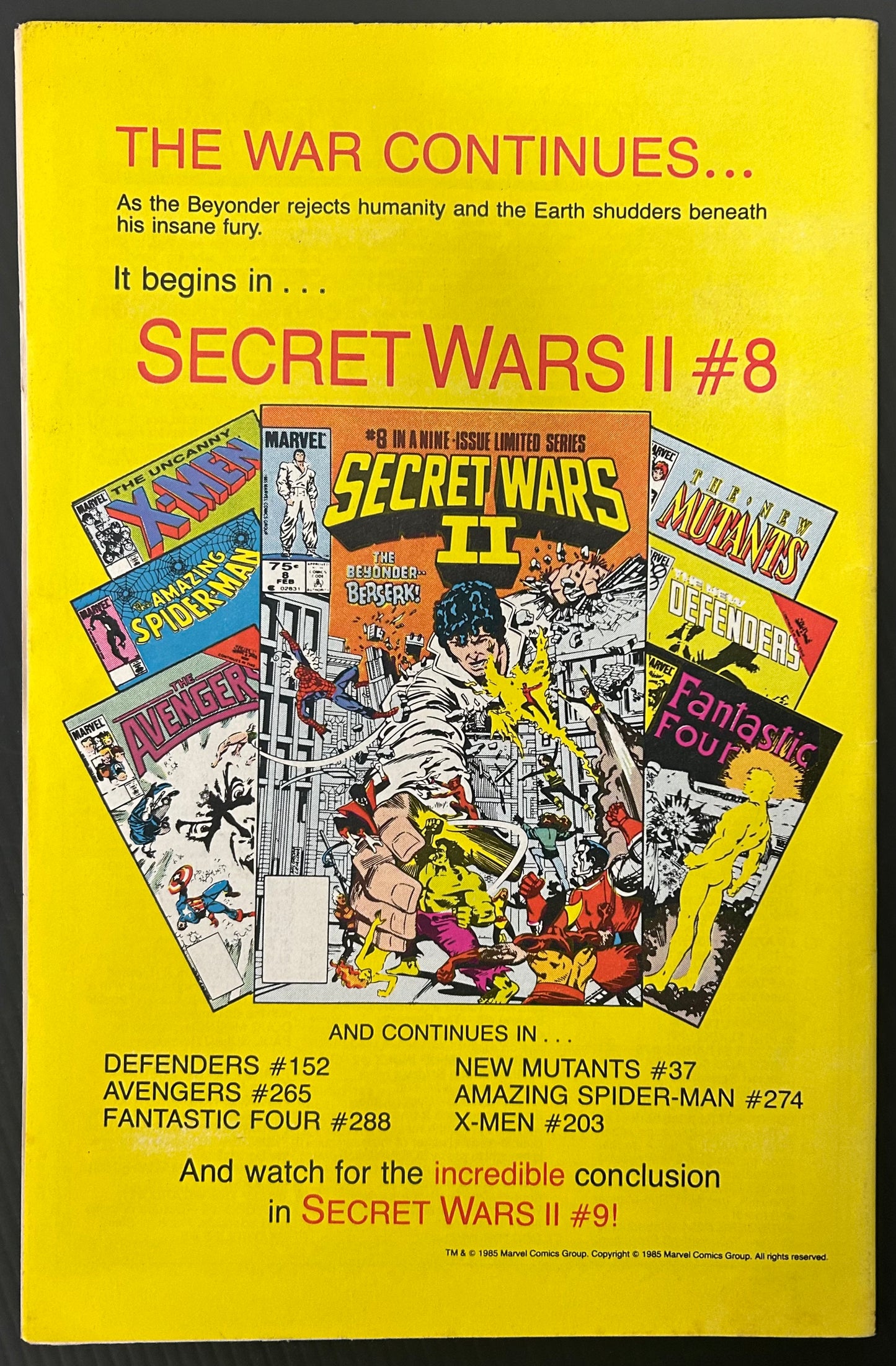 AMAZING SPIDER-MAN #273 [MARVEL COMICS] NEWSSTAND 1985 FN-