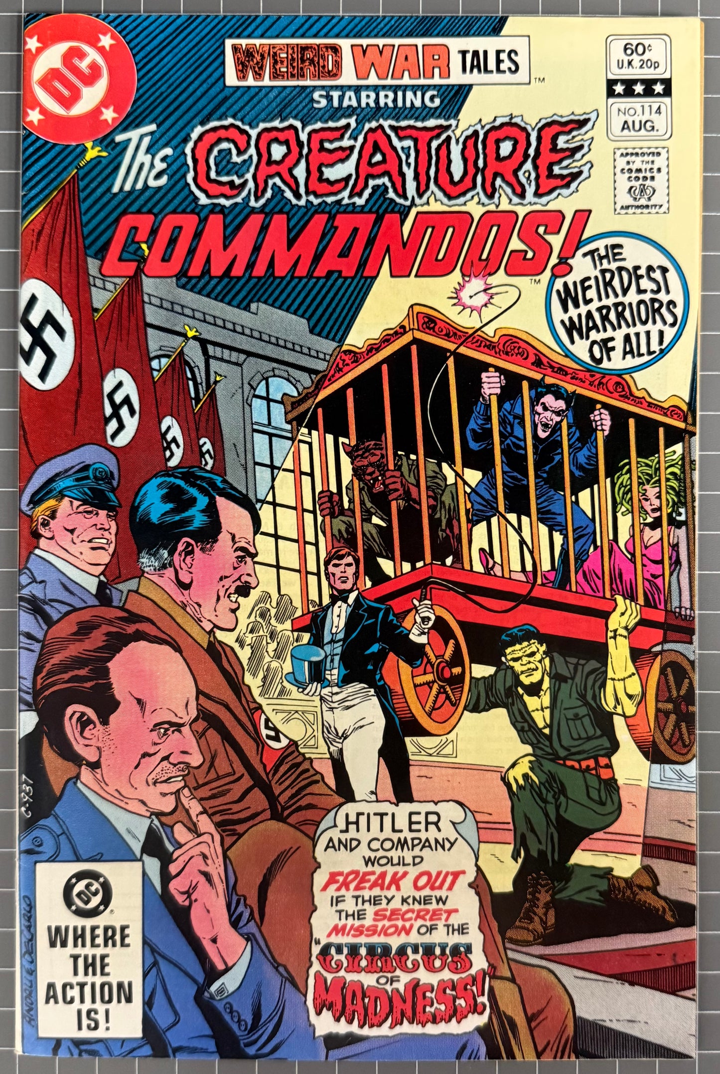 WEIRD WAR TALES: STARRING THE CREATURE COMMANDOS! #114 [DC] HITLER COVER 1982