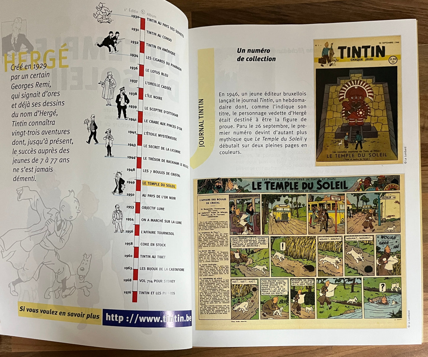 Les Aventures de Tintin: Le Temple Du Soleil - Herge, (Casterman 1999 promotional edition)
