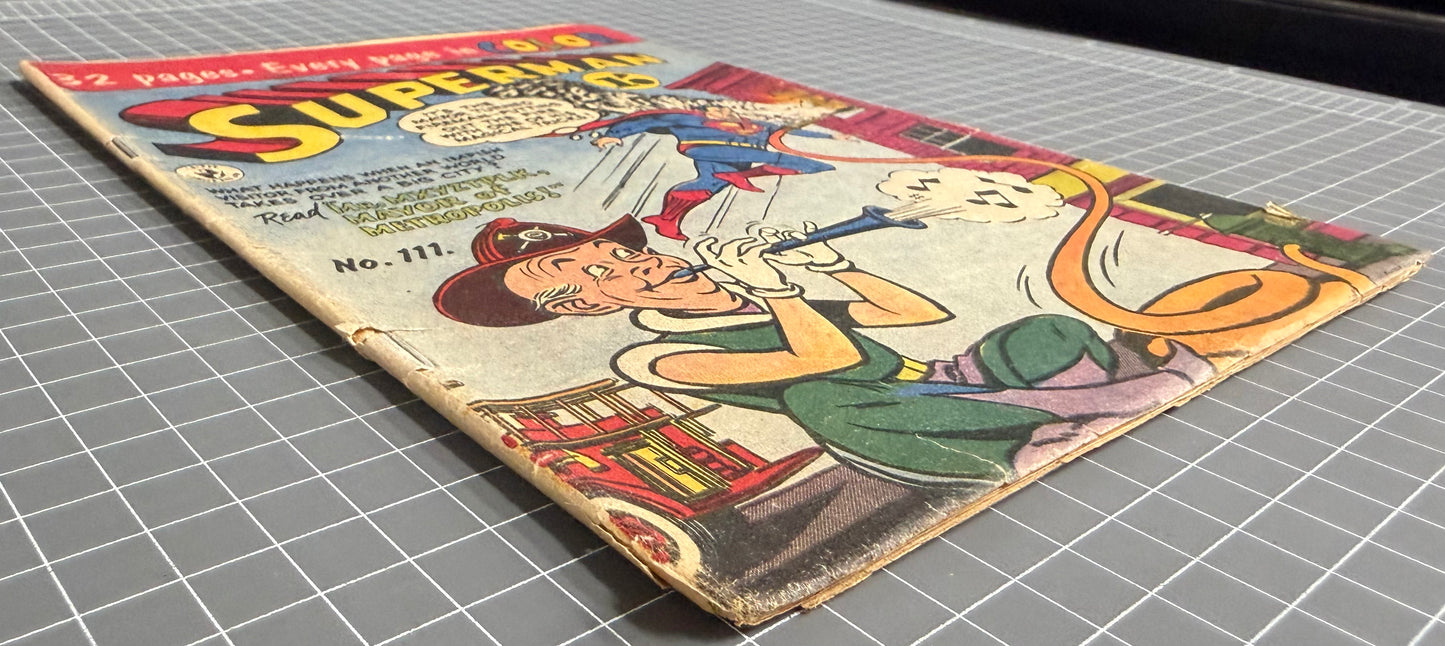 SUPERMAN #111 [COLOUR COMICS] AUSTRALIAN PRE-DECIMAL *SCARCE* 1956