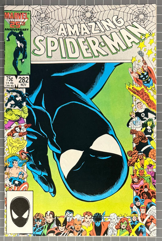 🔑 THE AMAZING SPIDER-MAN #282 [MARVEL COMICS] *25TH ANNIVERSARY FRAME* 1986 VF