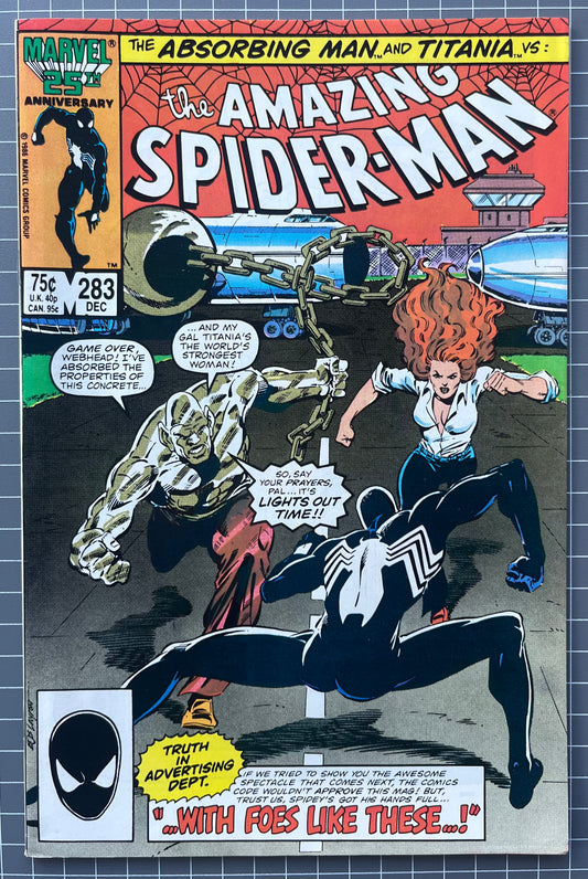 THE AMAZING SPIDER-MAN #283 [MARVEL COMICS] DIRECT 1986 VF