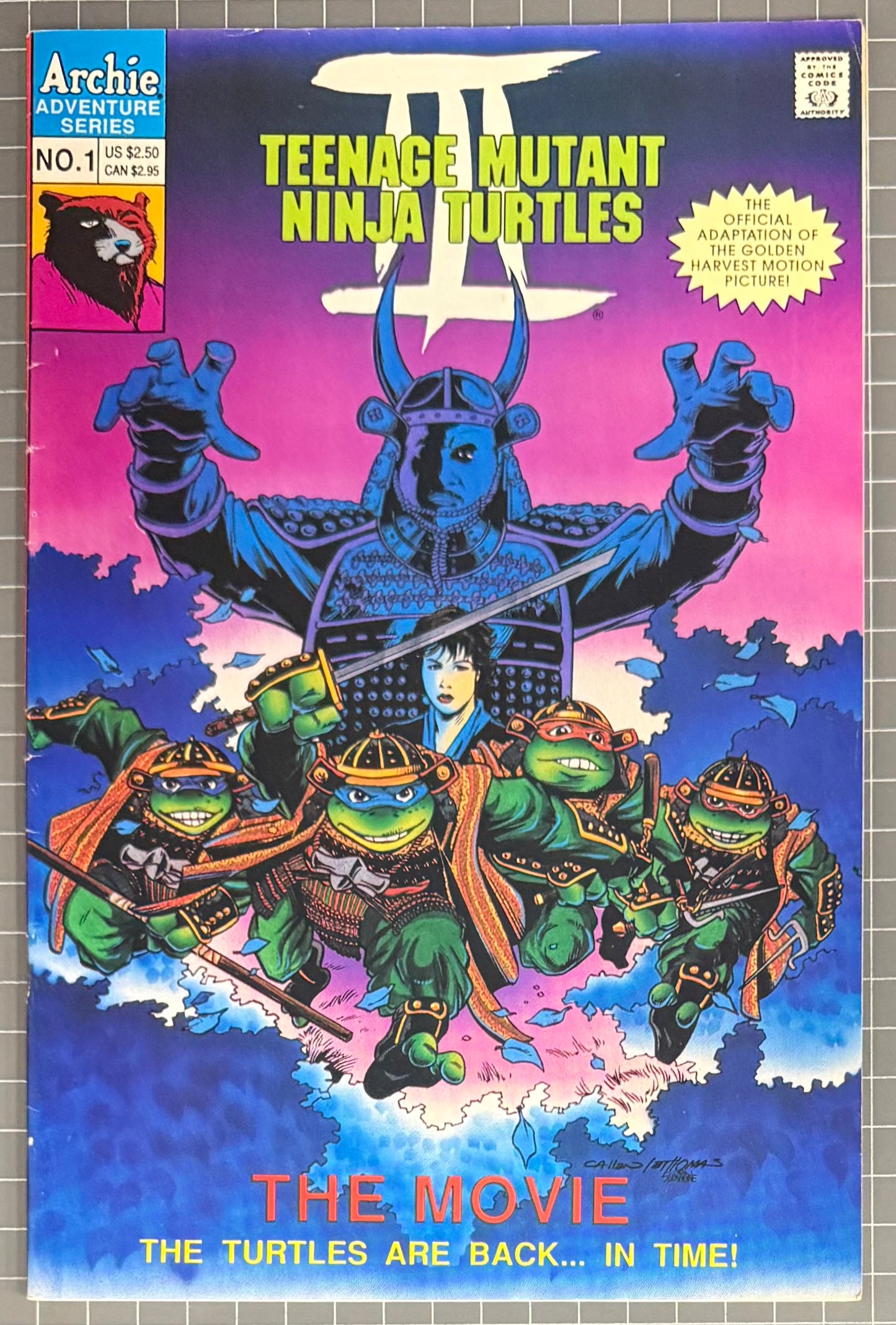 TMNT III THE MOVIE: THE TURTLES ARE BACK...IN TIME #1 [ARCHIE] DIRECT 1993 FN