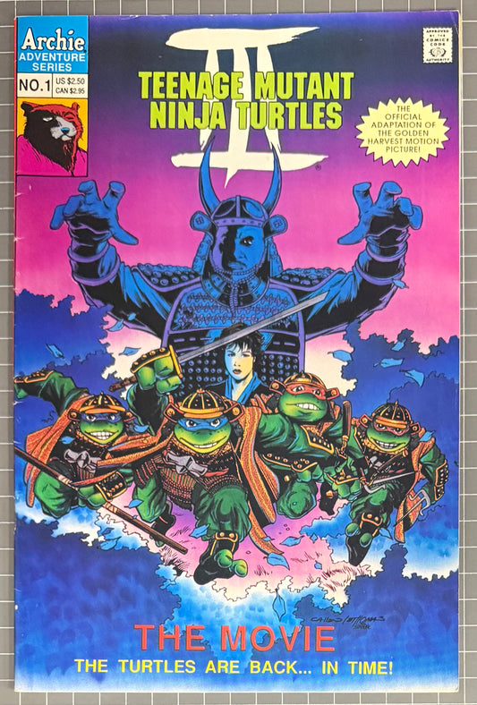 TMNT III THE MOVIE: THE TURTLES ARE BACK...IN TIME #1 [ARCHIE] DIRECT 1993 FN