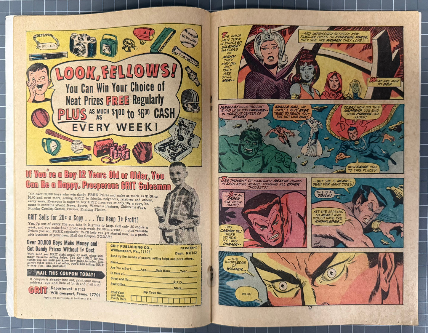 THE DEFENDERS #3 [MARVEL COMICS] DIRECT 1972 GD/VG