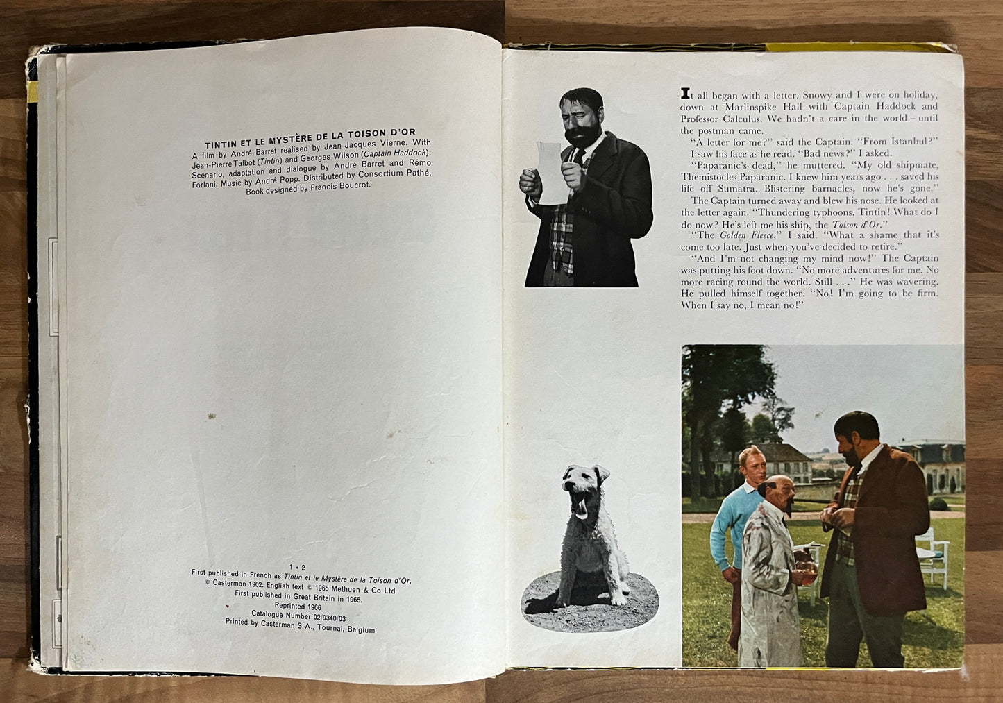 The Book of the Film: Tintin and the Golden Fleece  Methuen HC, 1966